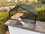 Hamsterkooi met glazen bak, Dieren en Toebehoren, Knaagdieren en Konijnen | Hokken en Kooien, Kooi, Minder dan 75 cm, Zo goed als nieuw