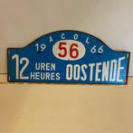 Plaque de rallye auto d’époque 1966 12 heures d’Ostende, Collections, Enlèvement, Utilisé, Voitures