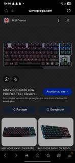 Clavier msi, Informatique & Logiciels, Claviers, Msi, Enlèvement ou Envoi, Azerty, Comme neuf
