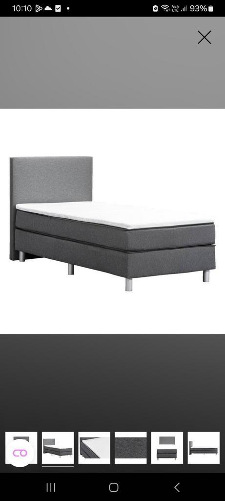 Boxspring 90cm, Huis en Inrichting, Slaapkamer | Boxsprings, Zo goed als nieuw, Grijs, Ophalen
