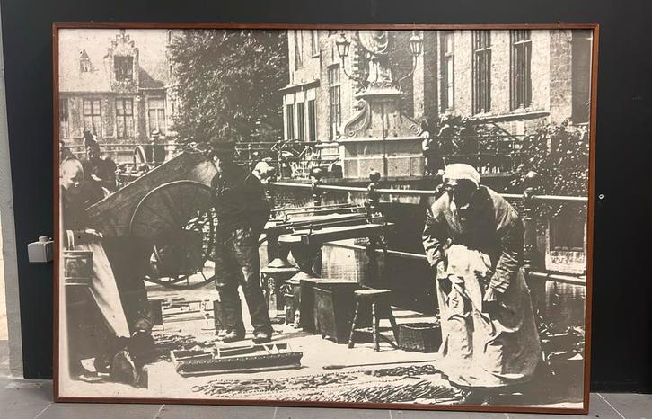 Kader - st-John standbeeld Wollestraatbrug Brugge, Antiek en Kunst, Kunst | Tekeningen en Fotografie, Ophalen