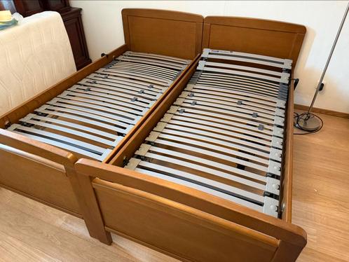 Elektrische houten bedden van 90/200 cm, Huis en Inrichting, Slaapkamer | Bedden, Zo goed als nieuw, 200 cm, Hout, Ophalen