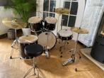 drumstel MAPEX zwart, SABIAN Cymbals met kruk, Muziek en Instrumenten, Ophalen, Gebruikt, Overige merken