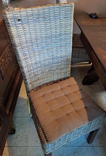Lot de 6 chaises en rotin, Enlèvement, Comme neuf, Une