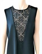 JULIA JUNE prachtig jurk - kleed met diepe kanten decolleté, Kleding | Dames, Jurken, Verzenden, Zwart, Maat 42/44 (L), Knielengte
