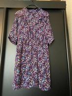 paarse jurk met bloemen, Kleding | Dames, Jurken, Overige kleuren, Verzenden, Maat 46/48 (XL) of groter, Zo goed als nieuw