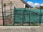 Grote ijzeren poort gegalvaniseerd, Jardin & Terrasse, Comme neuf, Enlèvement ou Envoi