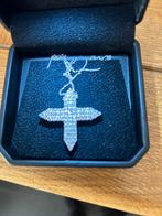 18K Witgouden Diamanten Kruis Ketting - 2.55ct IGI, Handtassen en Accessoires, Ophalen