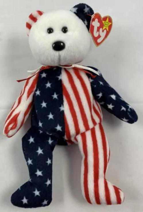 Ty Beanie Baby Spangle de beer knuffel nieuw 20 cm 1999 90s, Kinderen en Baby's, Speelgoed | Knuffels en Pluche, Zo goed als nieuw
