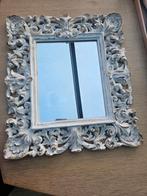 Miroir en bois blanc cerusé, Maison & Meubles, Accessoires pour la Maison | Miroirs, Moins de 100 cm, Comme neuf, Enlèvement, Rectangulaire