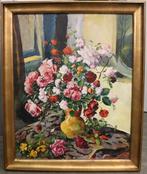 Adrien DUPAGNE, bloemen op tafel, Antiek en Kunst, Kunst | Schilderijen | Klassiek, Ophalen of Verzenden