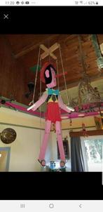 Pinocchio en bois de 2m14cm de haut - fait mains  très lourd, Collections, Enlèvement, Utilisé