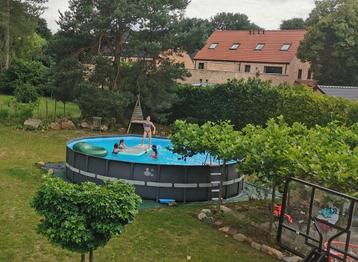 Piscine bâtie, 300 cm ou plus, Rond, Comme neuf, Enlèvement