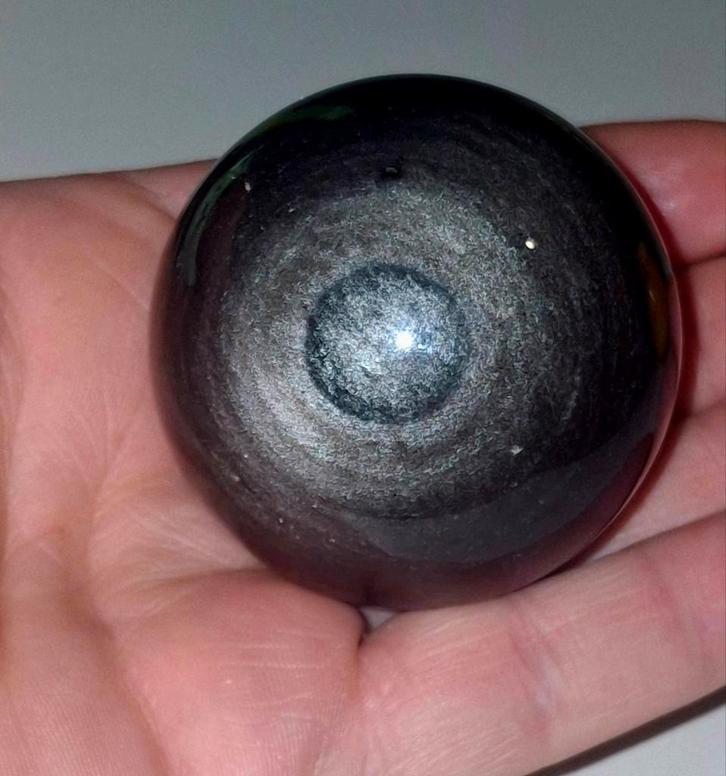 Zilverglans obsidiaan, Verzamelen, Mineralen en Fossielen, Ophalen of Verzenden