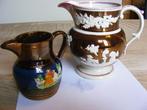 2 pots à lait en "cuivre lustré", Antiquités & Art, Antiquités | Céramique & Poterie, Enlèvement ou Envoi