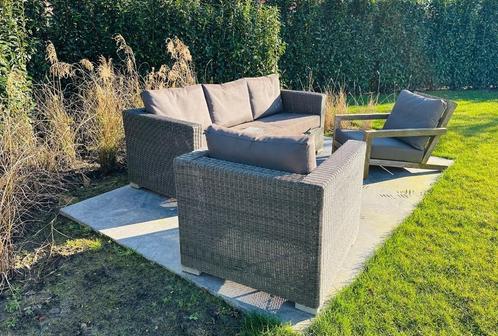 Set terrasmeubelen, Tuin en Terras, Tuinsets en Loungesets, Gebruikt, Loungeset, Rotan, 5 zitplaatsen, Bank, Stoel, Ophalen