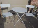 Bistro set in grijs metaal, Tuin en Terras, Tuinsets en Loungesets, Ophalen
