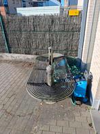Metalen ovaal  tuinbank, Tuin en Terras, Tuinbanken, Ophalen, Gebruikt, Aluminium