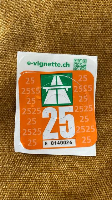 Vignette Zwitserland 2025, Tickets & Billets