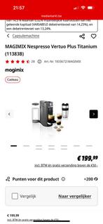 Nespresso vertuo titanium plus, Electroménager, Cafetières, Machine à espresso, Réservoir d'eau amovible, Dosettes et capsules de café
