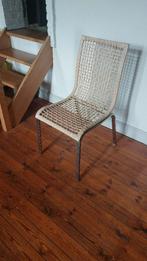4 Rieten stoelen met metalen poten (Ikea ca. 2015), Maison & Meubles, Chaises, Enlèvement ou Envoi, Autres couleurs, Utilisé, Osier ou Rotin