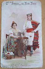 Carte commerciale publicitaire victorienne 1892 : SINGER, Collections, Photos & Gravures, Avant 1940, Utilisé, Envoi, Costume traditionnel
