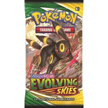 10x SWSH Evolving Skies Booster Pack (Random Art) beschikbaar voor biedingen