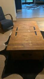 Massief houten salontafel ., Huis en Inrichting, Ophalen, Gebruikt