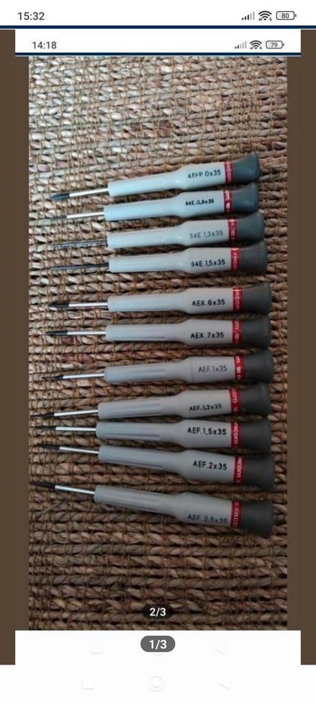Facom set van 11 precisieschroevendraaiers, Doe-het-zelf en Bouw, Gereedschap | Handgereedschap, Gebruikt, Ophalen of Verzenden