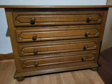 Meuble commode en bois ancien, Maison & Meubles, Armoires | Commodes, 3 ou 4 tiroirs, 25 à 50 cm, Moins de 100 cm, 100 à 150 cm