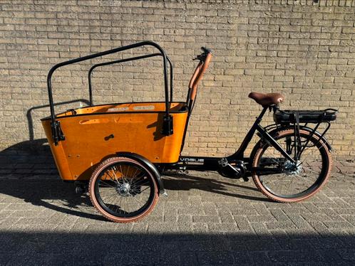 Vogue carry 3 elektrische bakfiets in zeer nette staat!!, Fietsen en Brommers, Fietsen | Bakfietsen, Zo goed als nieuw, Huif, Ophalen