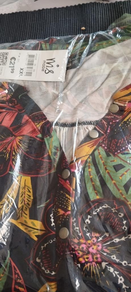 NIEUW - 2 topjes bloemenmotief met ¾ mouwen, Kleding | Dames, Topjes, Nieuw, Maat 46/48 (XL) of groter, Overige kleuren, Lange mouw
