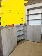 Bureau 2m op 80cm (+ aanhanghoekstuk 65cm op 1m20) + kasten, Huis en Inrichting, Ophalen, Bureau