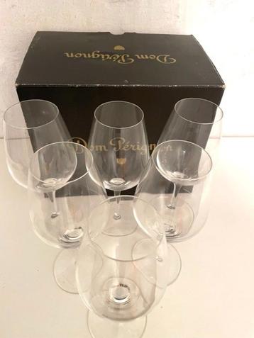 Dom Pérignon, 6 "ORIGINELE" kristalglazen !  beschikbaar voor biedingen