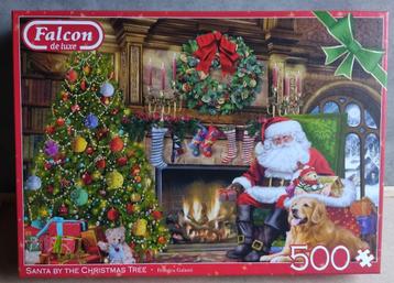 puzzel santa by the christmas tree falcon de luxe 500 stuks beschikbaar voor biedingen