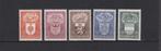 Nr. 756/760 MNH 1947 Antituberculeuze serie „ Wapenschild ”., Ophalen of Verzenden, Orginele gom, Postfris, Postfris