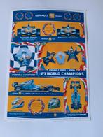 Sticker F 1 team Renault, Ophalen of Verzenden