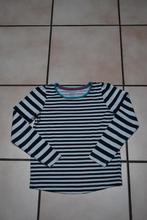 T-shirt rayé marine et gris Manches longues T128cm ou 7/8A, Fille, Young Dimensions, Chemise ou À manches longues, Utilisé