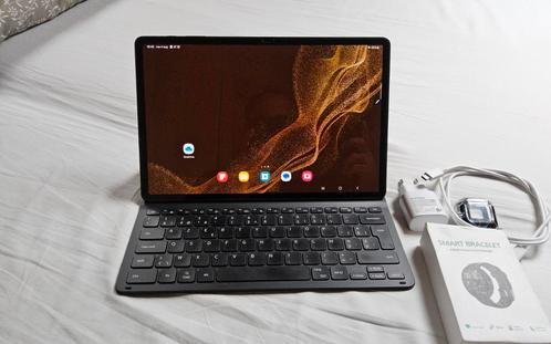 Samsung Galaxy Tab S8+, bijna nieuw. 256gb met smartwatch., Computers en Software, Android Tablets, Zo goed als nieuw, Ophalen of Verzenden