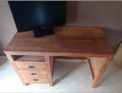 Prachtige bureau in teak hout, Huis en Inrichting, Bureaus, Zo goed als nieuw, Bureau, Ophalen