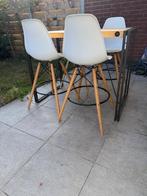 Bartafel en 4 stoelen, Huis en Inrichting, Tafels | Statafels, Ophalen, Gebruikt