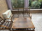 Bruine rotan meubelen, Tuin en Terras, Ophalen, Gebruikt, Rotan, 6 zitplaatsen