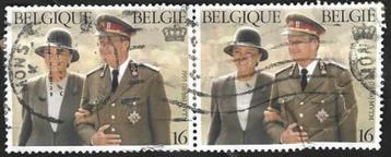 2 Postzegels België 1995 Koningsdag beschikbaar voor biedingen