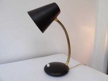 Sixties design Bureaulamp, zwart/metaal