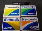 Lot 4 stickers autorally team AVRO rally Nederland, Verzamelen, Ophalen of Verzenden, Zo goed als nieuw, Auto of Motor
