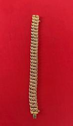 Bracelet maille américaine en or jaune 18 carats, Comme neuf, Jaune, Or, Enlèvement ou Envoi