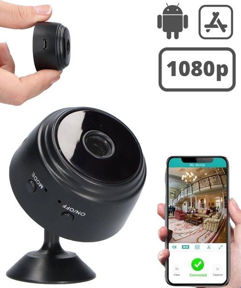 Kleine mini-camera met app Slimme Spy HD Wifi micro-sd lezer, Audio, Tv en Foto, Videobewaking, Ophalen of Verzenden