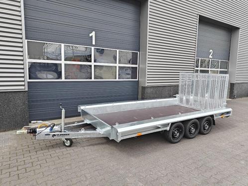 Vlemmix Machinetransporter 400x180x34 cm 3x 1350 kg VOORRAAD, Auto diversen, Aanhangers en Bagagewagens, Nieuw, Ophalen