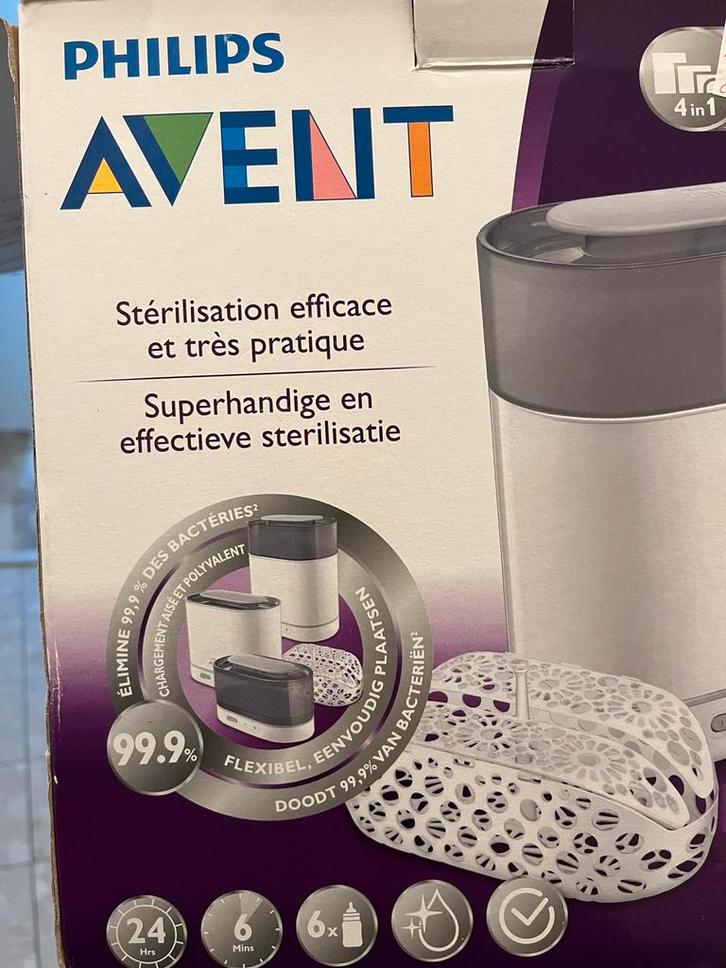 Stérilisateur - Philips Avent 4 in 1- 6 minute, Enfants & Bébés, Aliments pour bébé & Accessoires, Comme neuf, Stérilisateur, Enlèvement