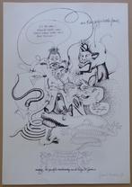 FRANK MAIEU / DE ZWARTE PANTER / ZW-W ZEEFDRUK / 63x44cm SIG, Antiek en Kunst, Kunst | Litho's en Zeefdrukken, Ophalen of Verzenden